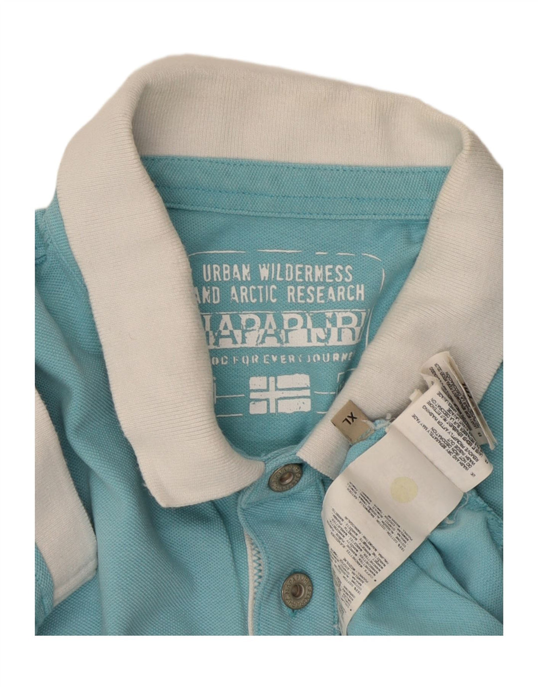 Polo da uomo NAPAPIJRI XL in cotone color block blu