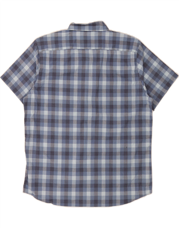LEE Mens Regular Fit Short Sleeve Shirt XL Blue Check Cotton Vintage Lee and Second-Hand Lee from Messina Hembry 