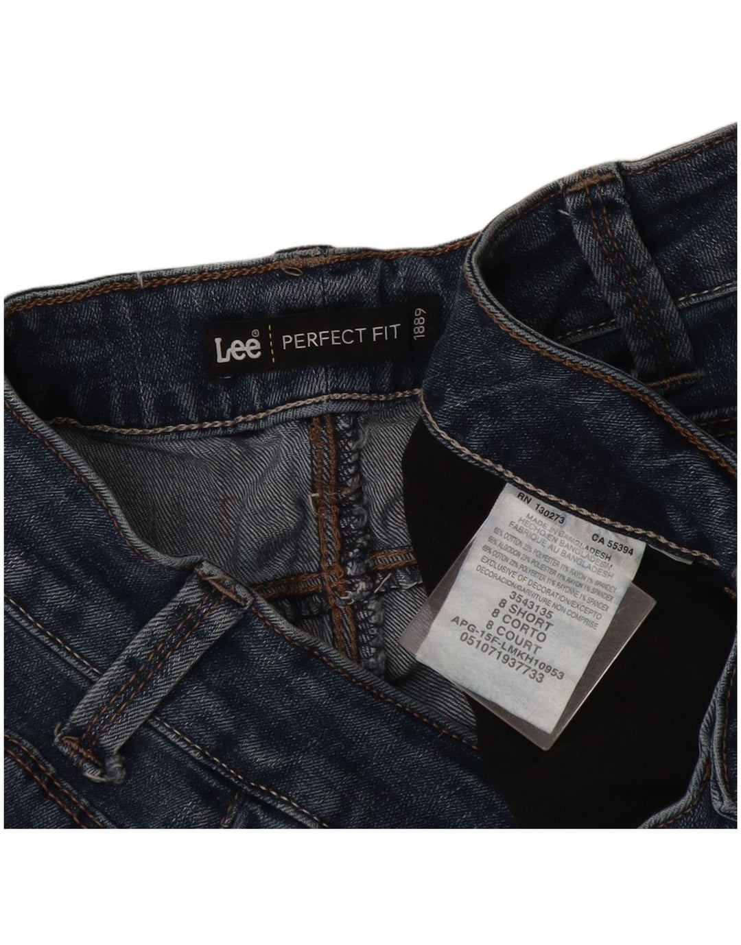 Jeans dritti Lee da donna vestibilità perfetta US 8 medio W30 L29 cotone blu