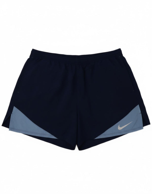 Pantaloncini sportivi Nike Dri Fit da uomo XL blu navy color block