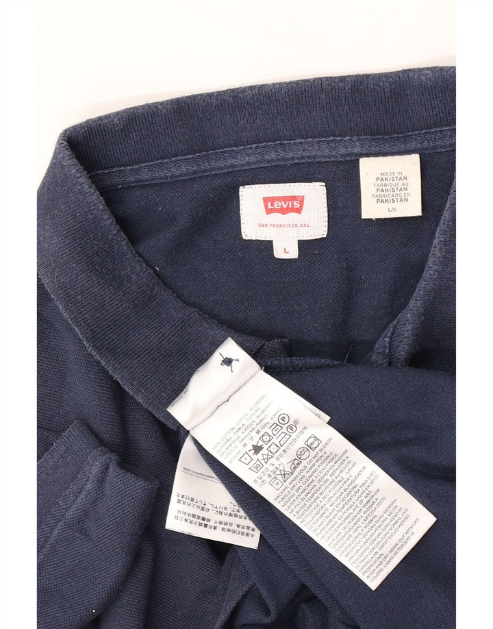 Polo Levi's da uomo grande in cotone blu navy