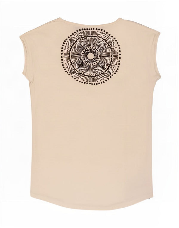 Desigual Maglietta grafica da donna Top UK 6 XS Bianca