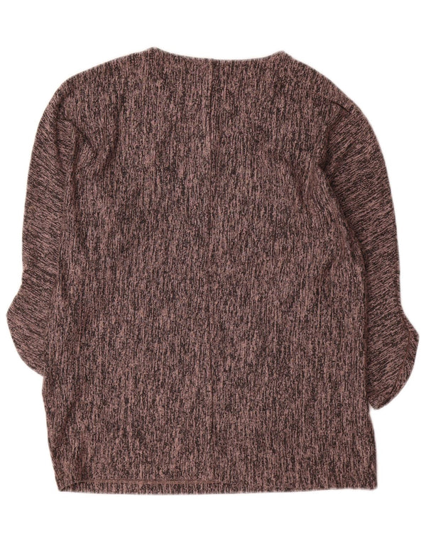 Cos Womens Oversized Top 3/4 Sleeve UK 6 XS Grey Flecked Viscose