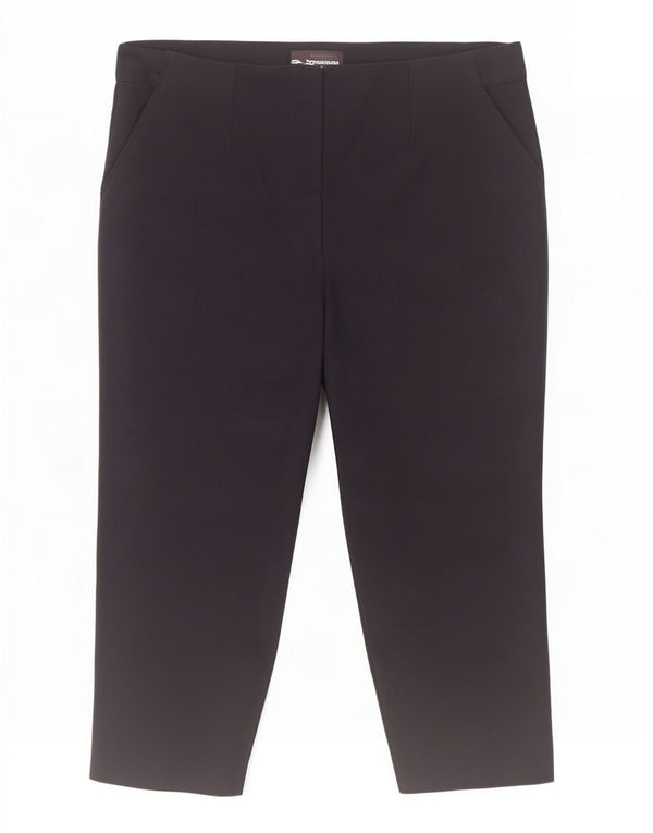 Marks & Spencer Womens High Waist Capri Trousers UK 18 XL W36 L22 Navy Blue