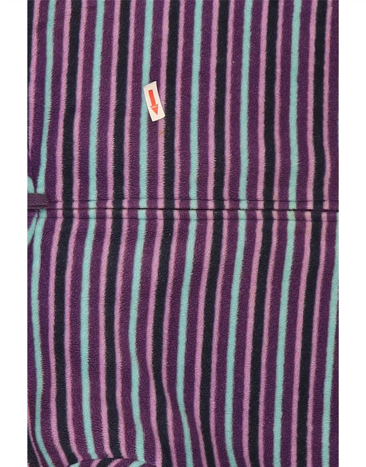 Giacca in pile da donna Marks & Spencer UK 22 2XL Poliestere a righe viola