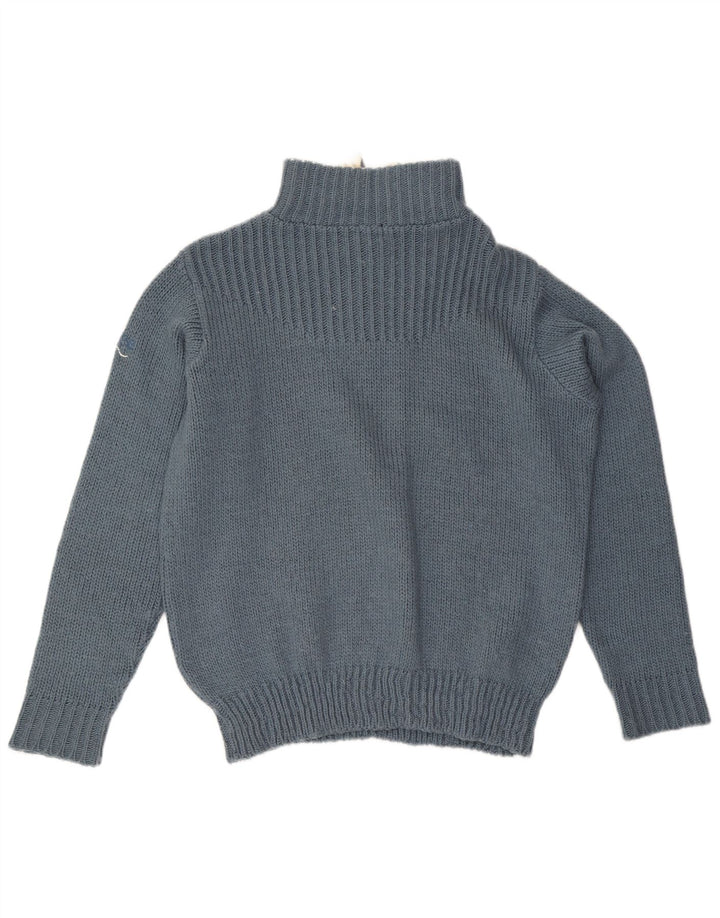 Maglione Lee da uomo con zip e collo 2XL in acrilico blu