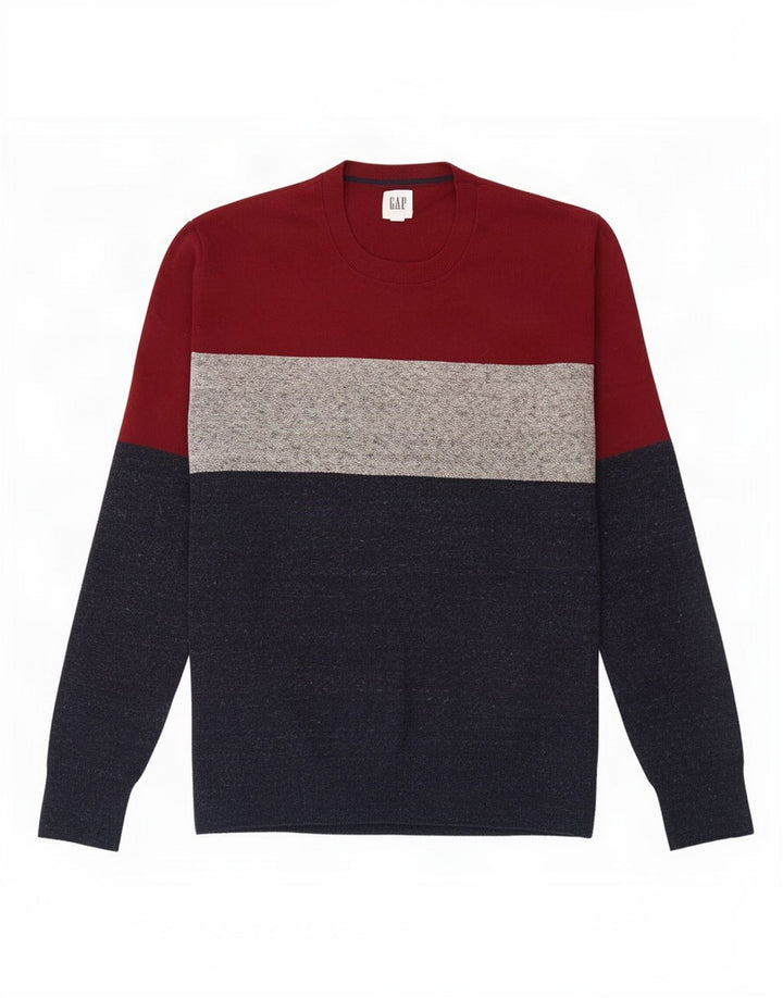 Maglione maglione girocollo da uomo Gap piccolo in cotone color block multicolore