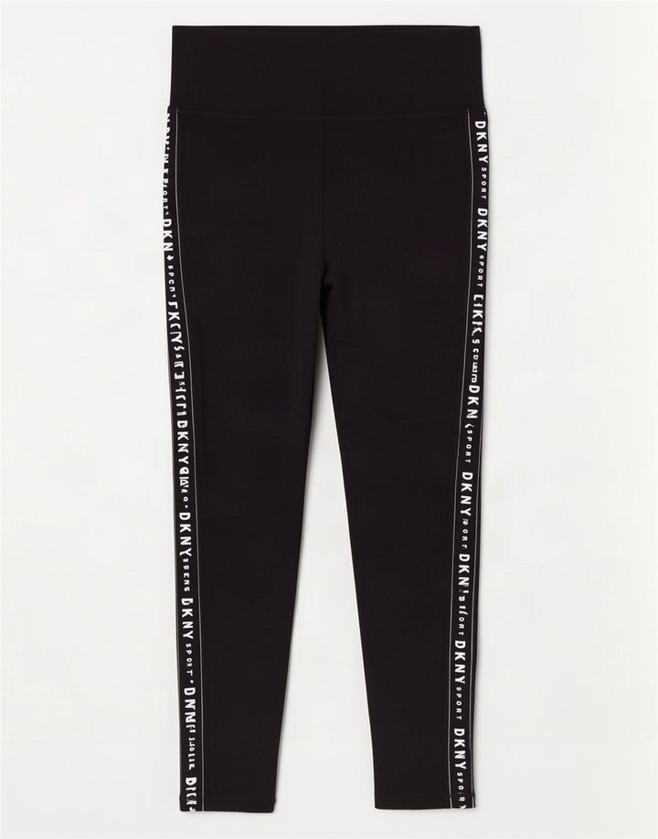 Leggings grafici da donna Dkny UK 14 cotone nero medio