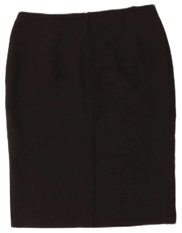 Gonna a tubino da donna Marks & Spencer UK 12 media W34 poliestere nero