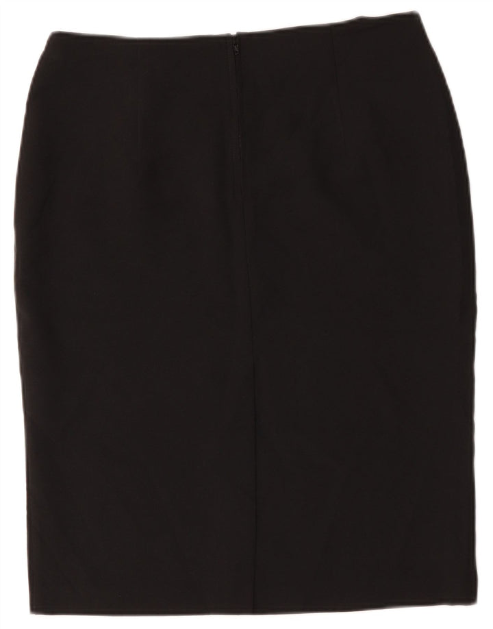 Gonna a tubino da donna Marks & Spencer UK 12 media W34 poliestere nero