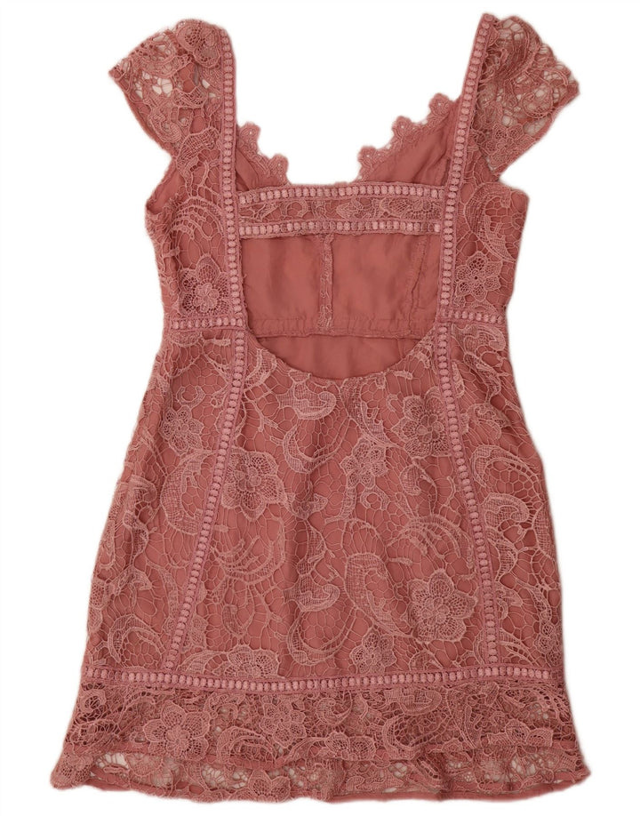 Abito tubino da donna Guess UK 12 Poliestere floreale rosa medio