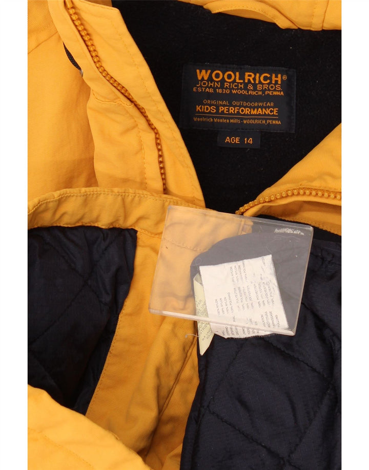 Giacca a vento grafica per ragazzi Woolrich 13-14 anni Colorblock giallo