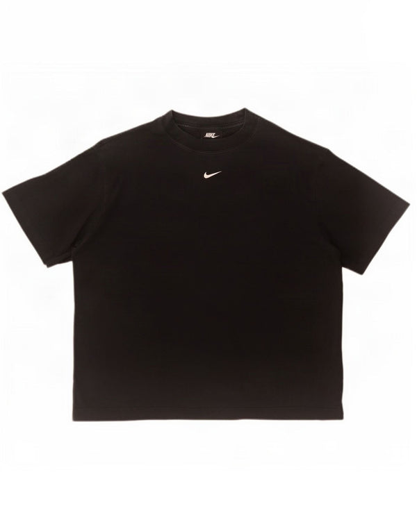 T-shirt oversize da donna Nike UK 10 piccola in cotone nero