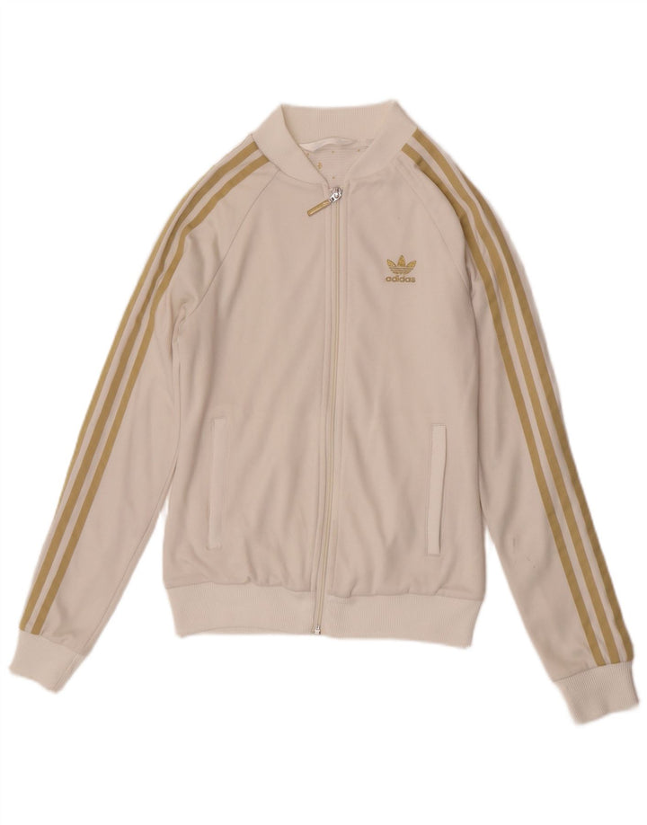 Giacca da ginnastica da donna Adidas EU 36 Small bianca in poliammide