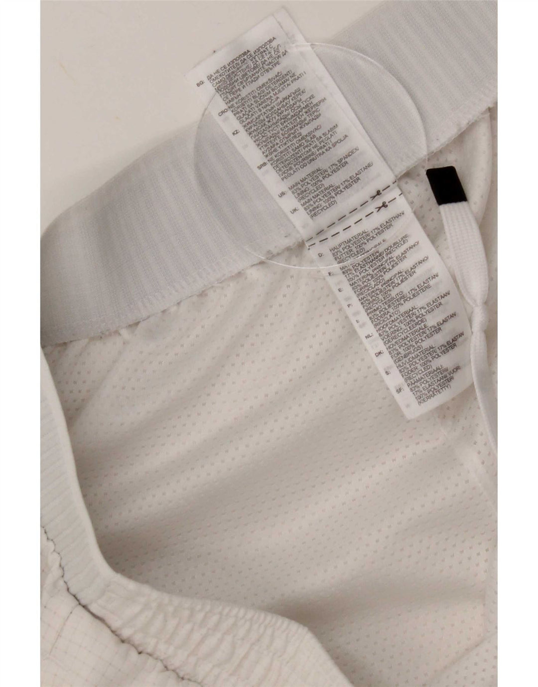 Pantaloncini sportivi Adidas da uomo XL in poliestere a quadri bianchi