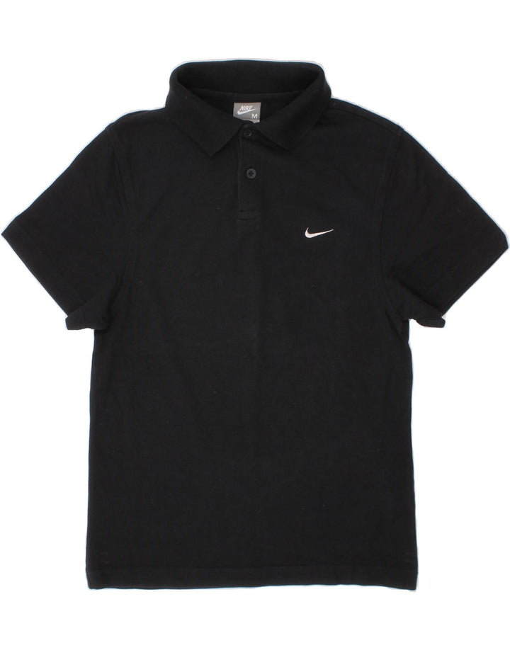 NIKE Boys Polo Shirt 10-11 Years Medium Black Cotton Vintage Nike and Second-Hand Nike from Messina Hembry 