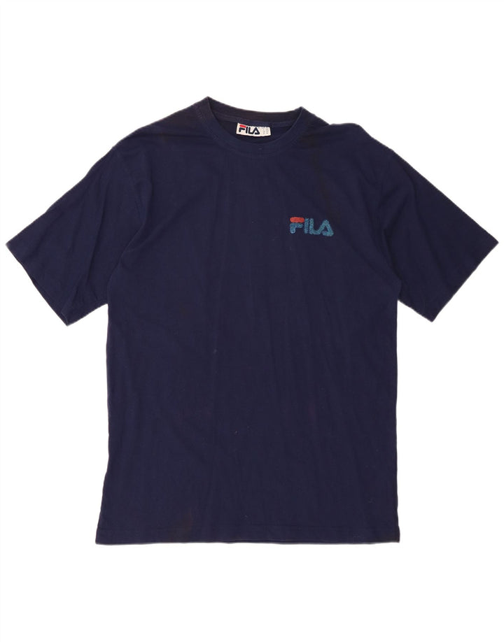 T-shirt grafica da uomo FILA Top in cotone blu navy medio