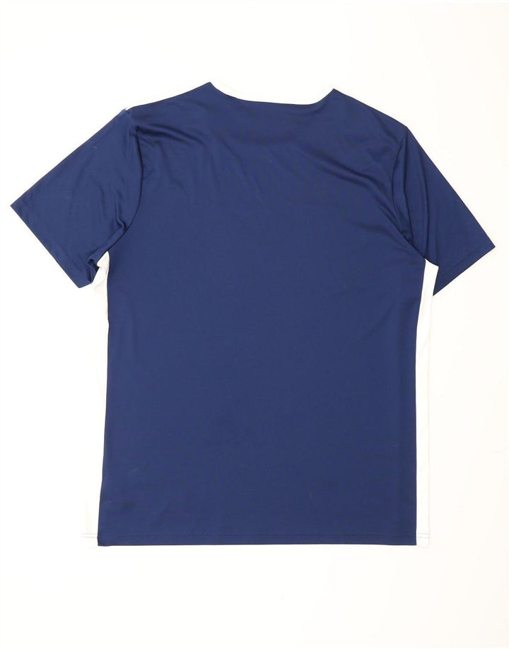T-shirt Adidas Climalite da uomo Top XL Poliestere color block blu navy