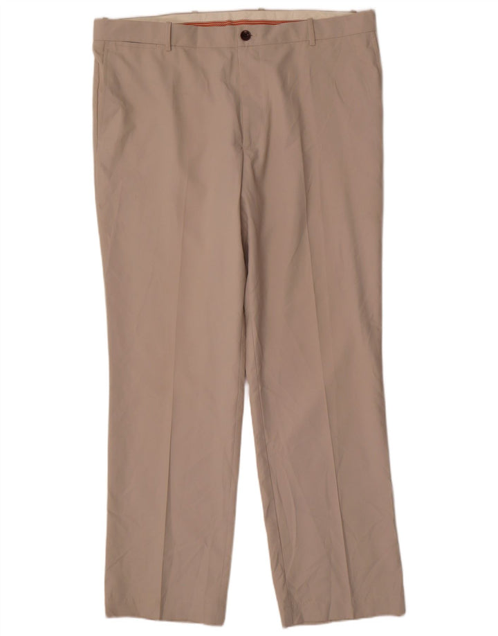 Pantaloni chino dritti da uomo Dockers W40 L32 poliestere beige