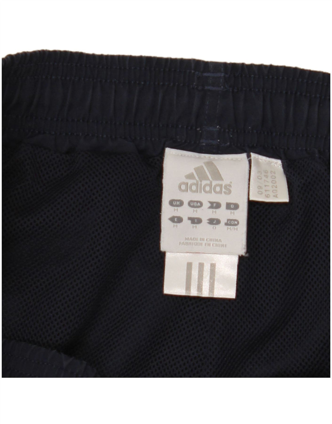 Pantaloncini sportivi da uomo Adidas medi in poliestere blu navy