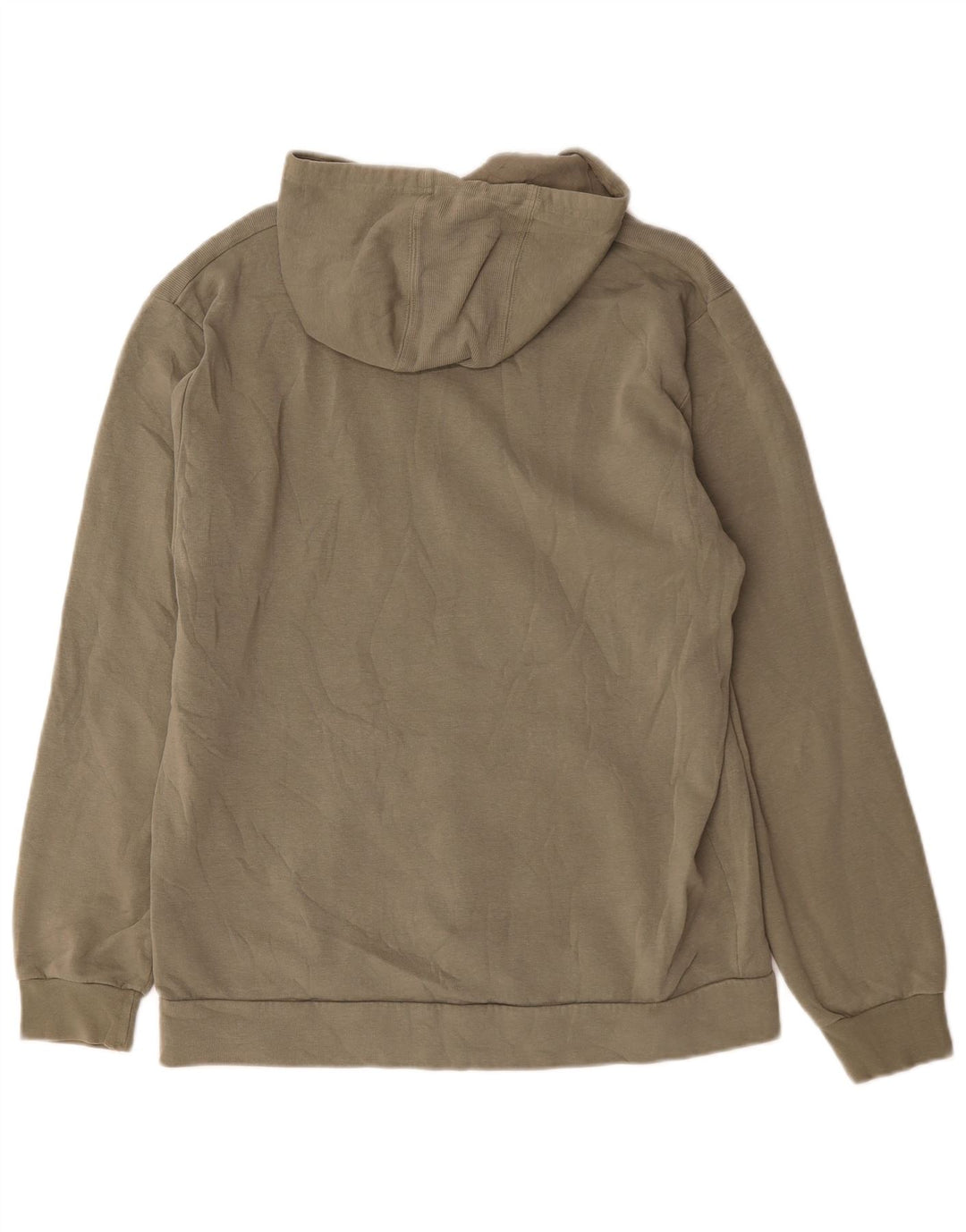 Felpa con cappuccio grafica da uomo Adidas, cotone medio kaki