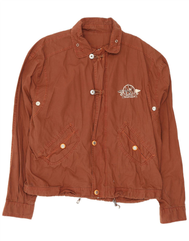 Giacca utility da yachting vintage da uomo UK 40 grande marrone