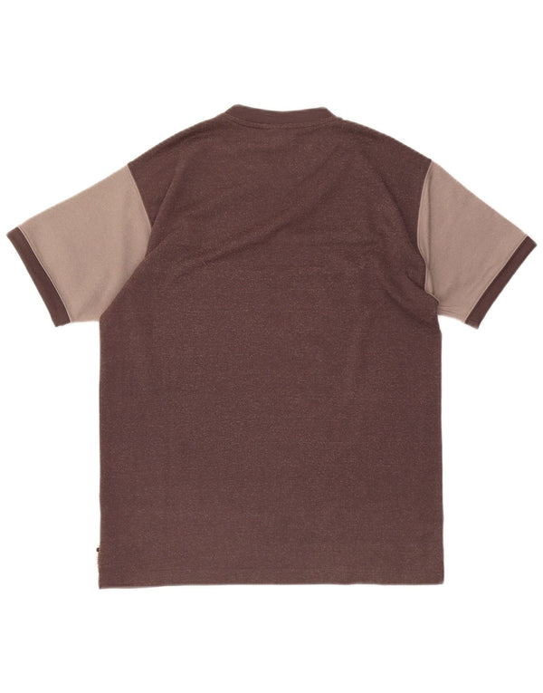 T-shirt Reebok da uomo Top Small marrone color block