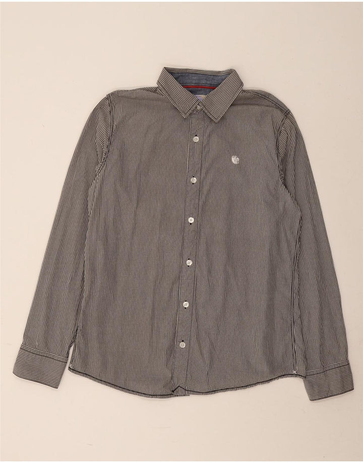 Camicia da uomo Fat Face Grande cotone a quadretti grigio