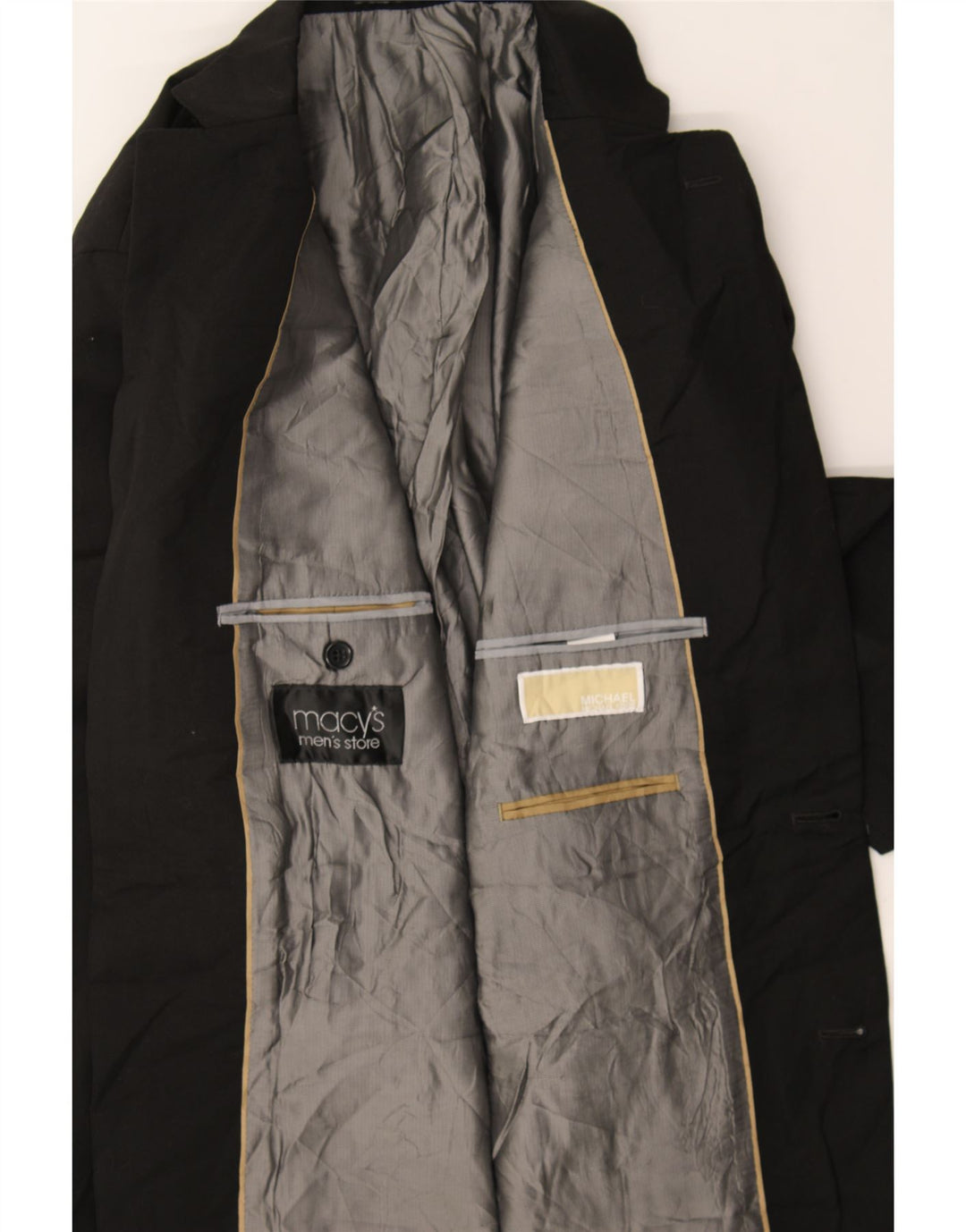 MICHAEL KORS Mens 2 Button Blazer Jacket UK 40 Large Black Wool Vintage Michael Kors and Second-Hand Michael Kors from Messina Hembry 