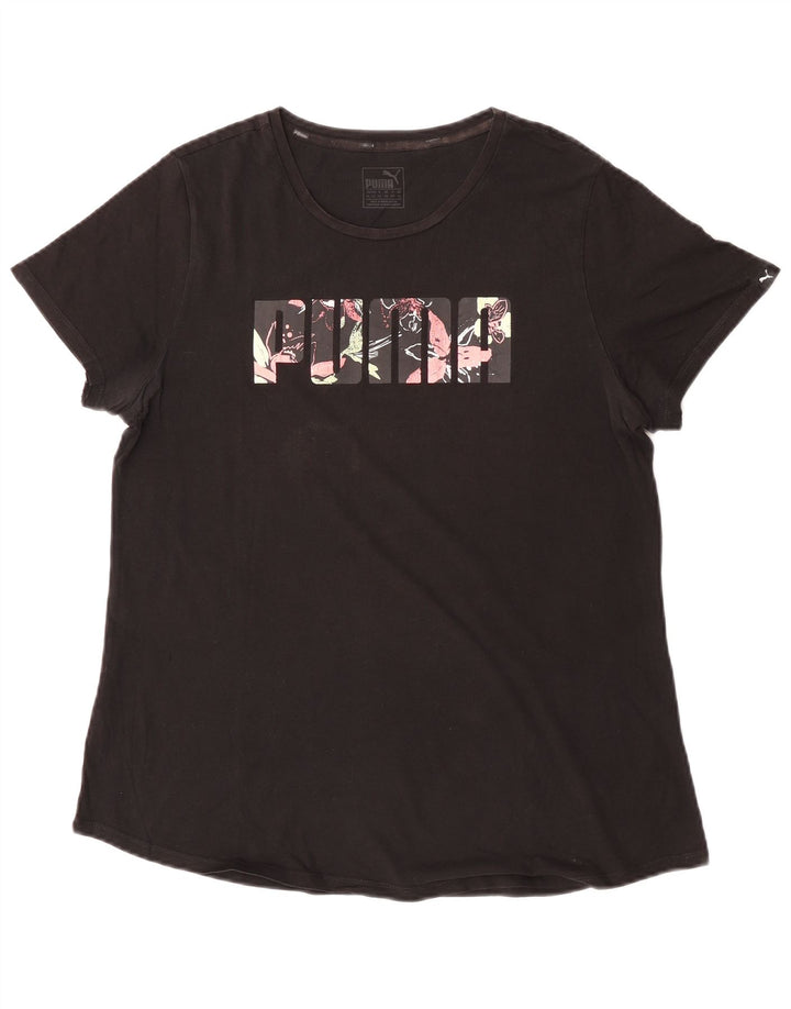 T-shirt grafica da donna Puma UK 16 grande nera