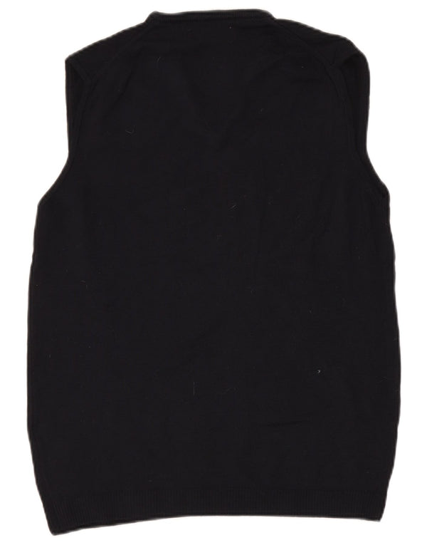 ZARA Canotta da Uomo Canotta Grande in Lana Blu Navy