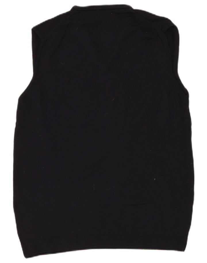 ZARA Canotta da Uomo Canotta Grande in Lana Blu Navy
