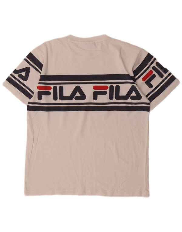 T-shirt grafica da uomo Fila Top piccola bianca