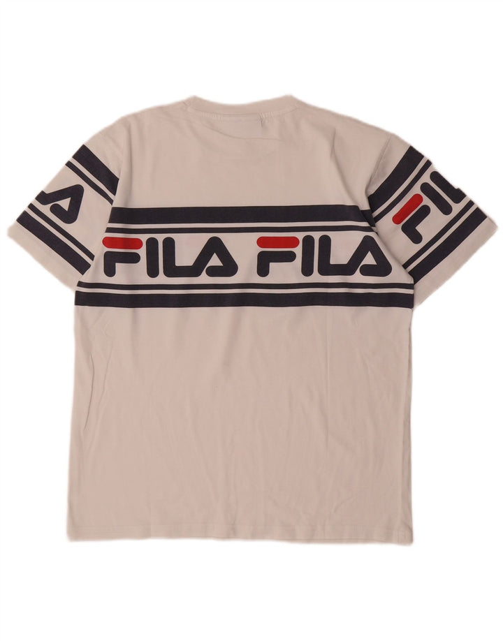 T-shirt grafica da uomo Fila Top piccola bianca