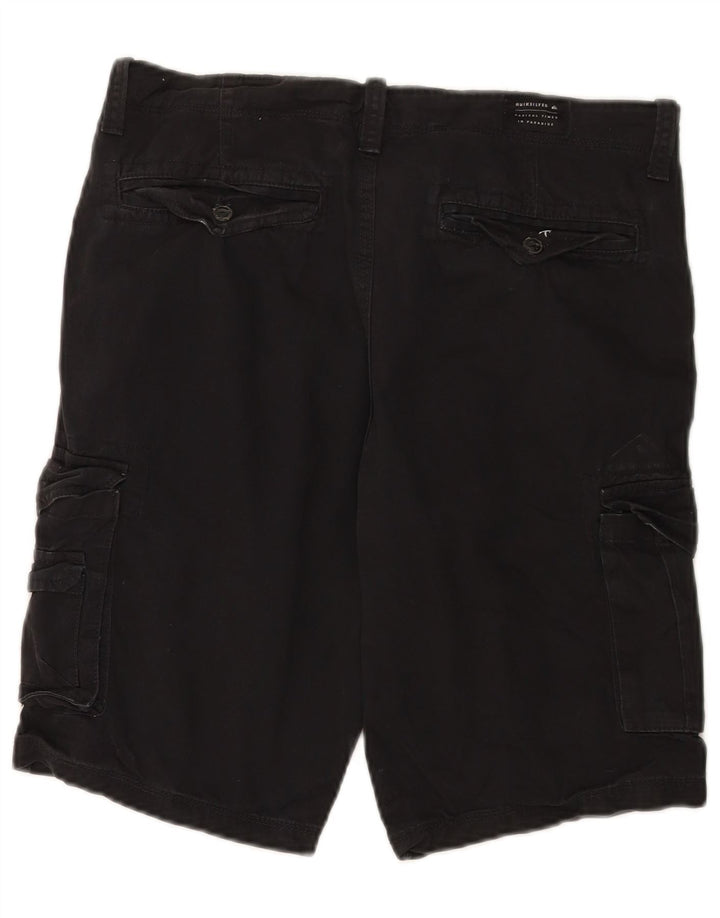 Pantaloncini cargo da uomo Quiksilver W32 grandi in cotone nero