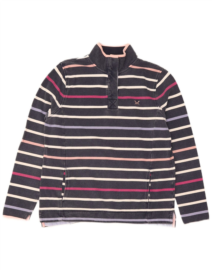 Crew Clothing Felpa da donna Maglione UK 12 Medium Navy Blue Striped