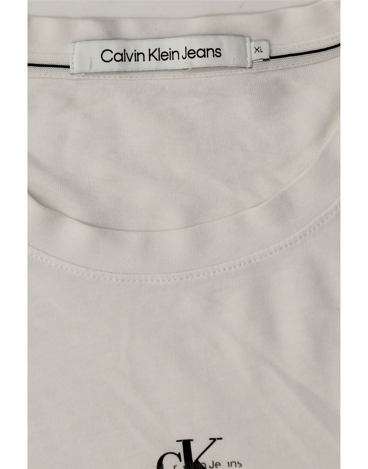 Maglietta da uomo Calvin Klein Jeans Top XL Bianca