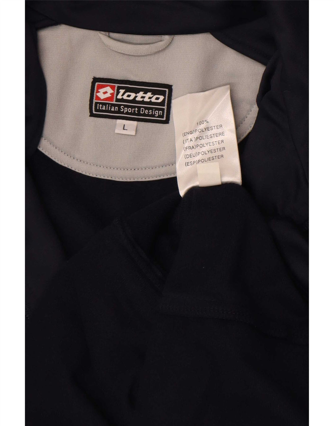 Giacca da tuta da uomo Lotto grande in poliestere color block blu navy
