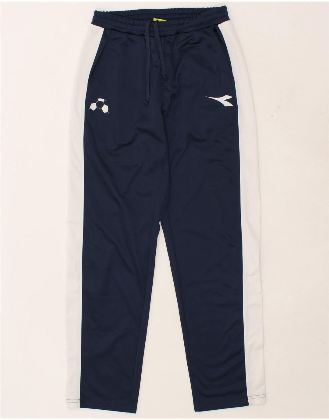 DIADORA Mens Tracksuit Trousers Small Navy Blue Colourblock Polyester Vintage Diadora and Second-Hand Diadora from Messina Hembry 