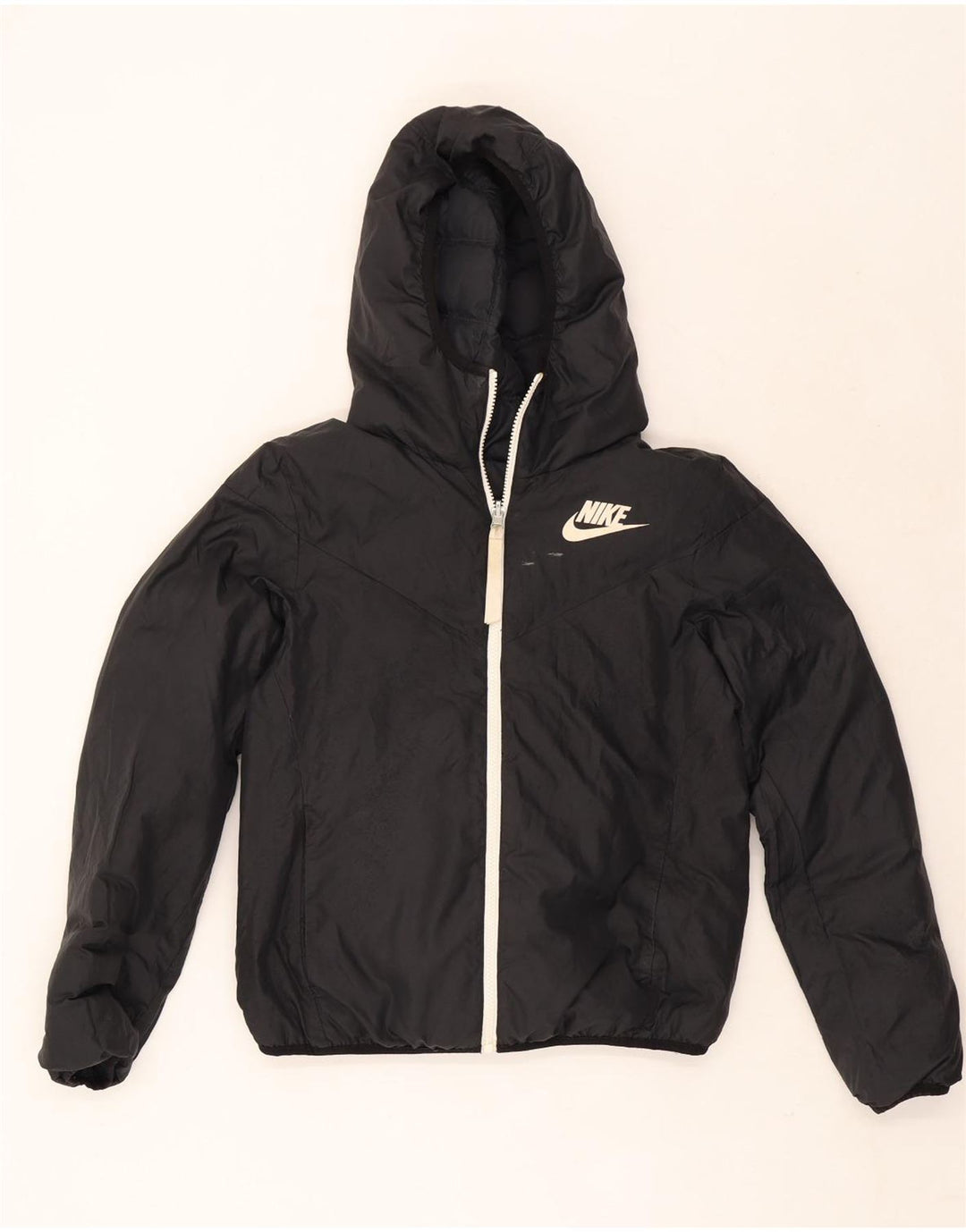 Giacca imbottita reversibile con cappuccio oversize da donna Nike UK 6 XS nera