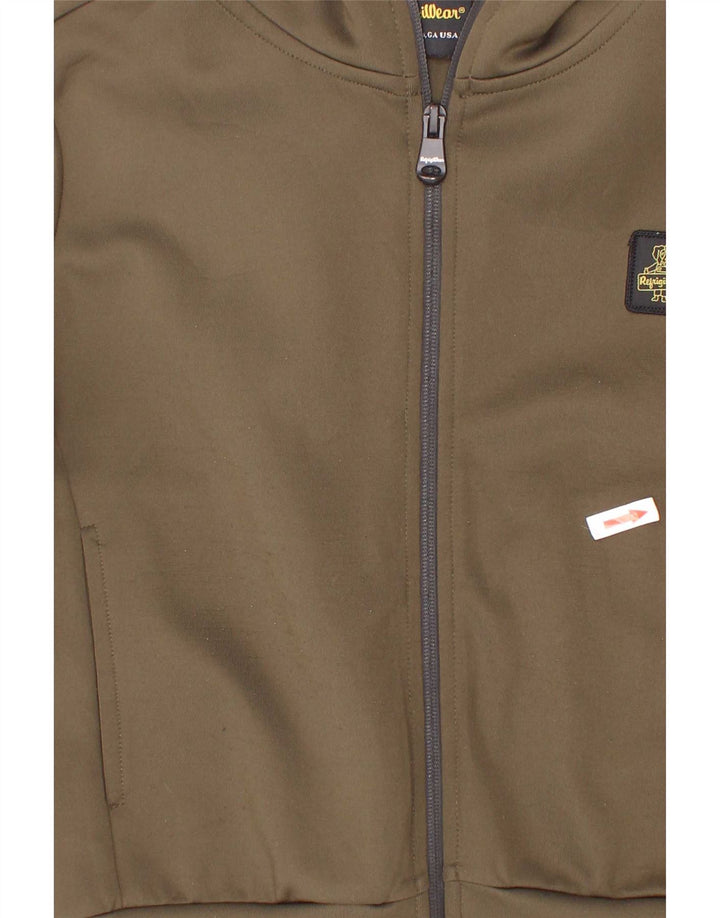 Maglione con cappuccio e zip per ragazzi Refrigiwear 7-8 anni in poliestere kaki