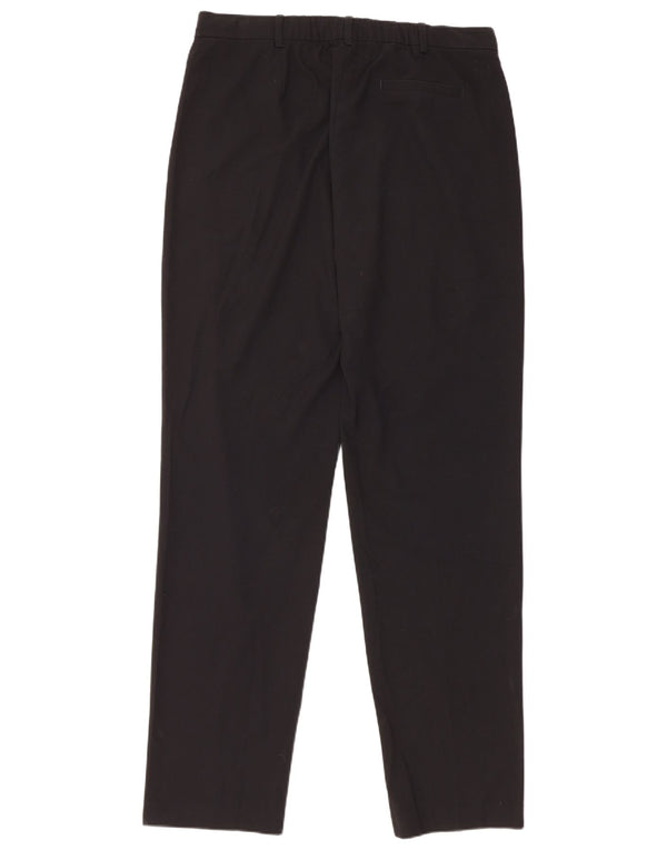 Pantaloni chino a vita alta da donna Marks & Spencer UK 14 Large W34 L32 neri
