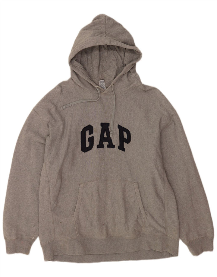 Felpa con cappuccio grafica da uomo Gap XL in cotone grigio