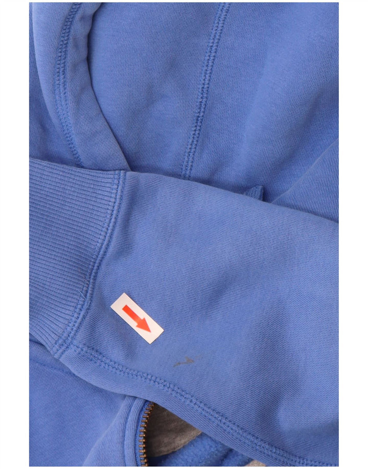 Felpa con cappuccio e zip da donna Nike UK 12 cotone blu medio
