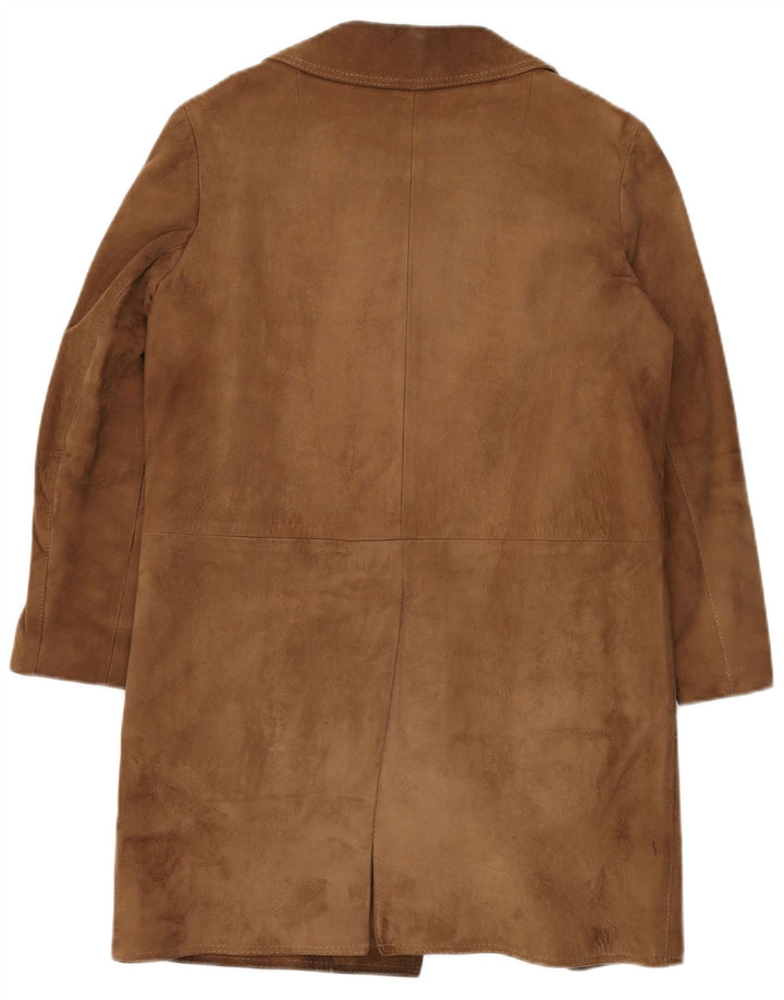 Soprabito da donna VINTAGE in pelle scamosciata Sherpa EU 38 Beige medio