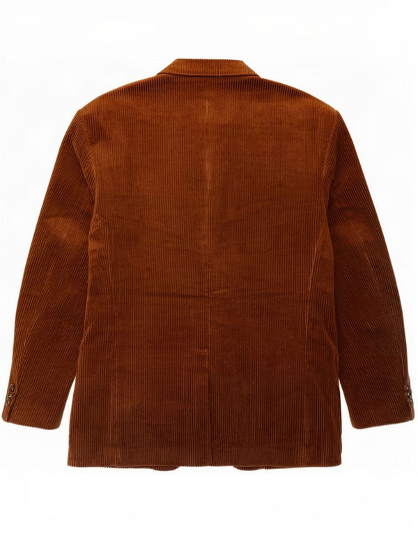 Stefanel Mens 2 Button Corduroy Blazer Jacket IT 48 Medium Brown Cotton