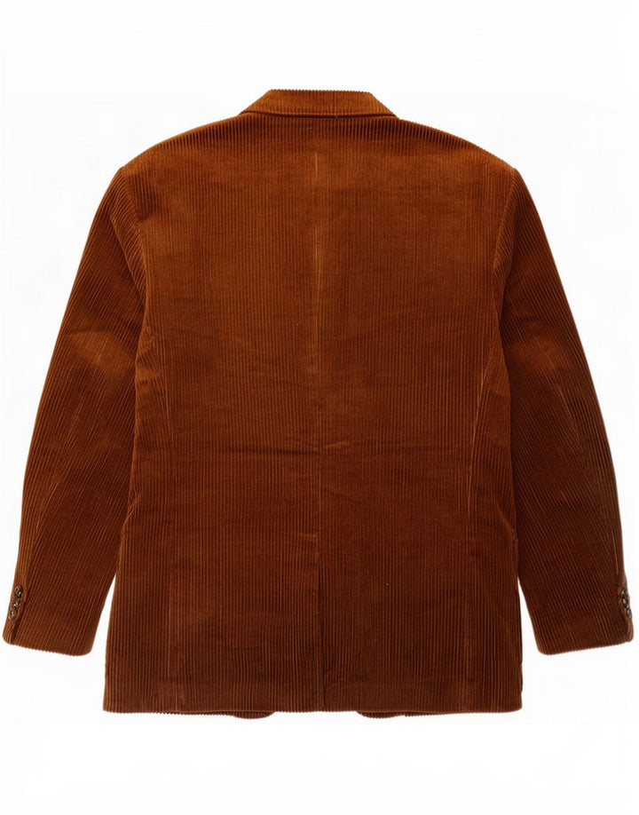 Stefanel Giacca blazer da uomo in velluto a coste a 2 bottoni IT 48 Marrone medio Cotone