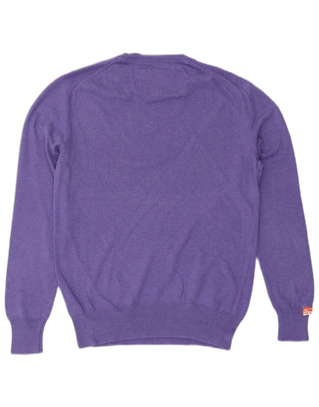 Maglione da donna con scollo a V SUPERDRY UK 14 Cotone viola medio