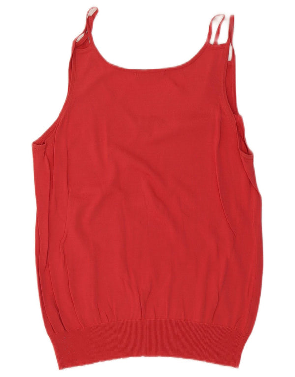 Carrera Womens Sleeveless Blouse Top UK 18 XL Red Viscose