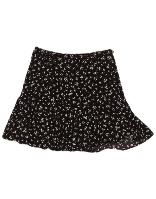 Gonna con volant Zara da donna XS W24 viscosa floreale nera